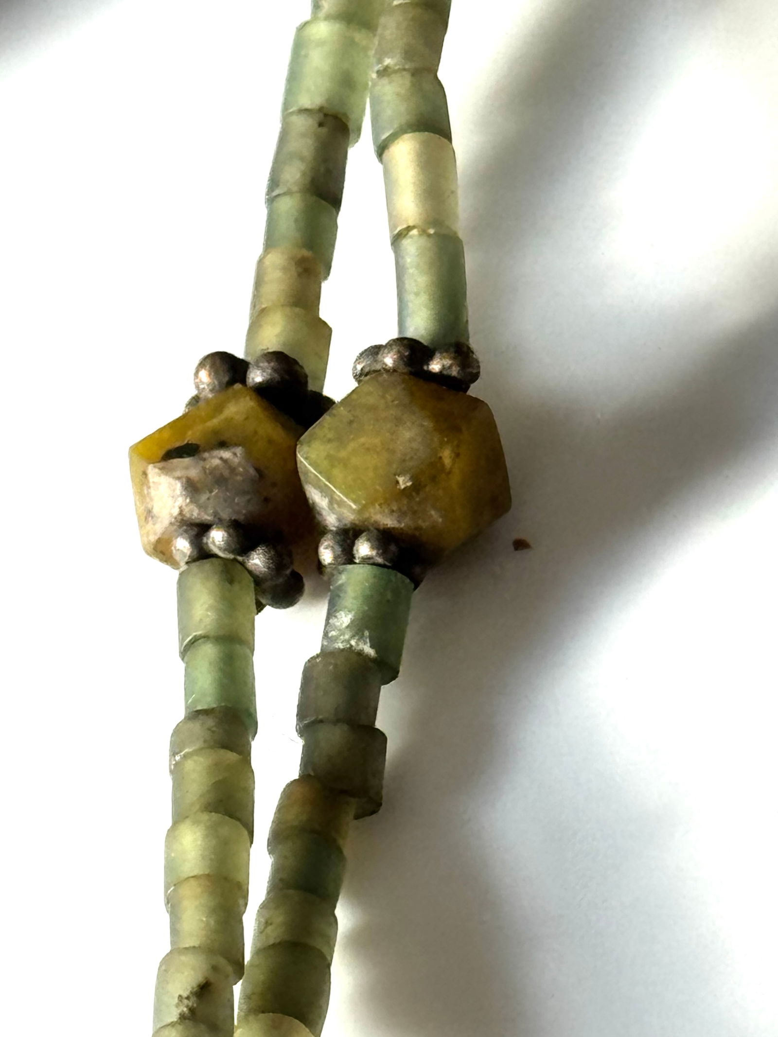 Vintage Afghanistan Jade and Nefrit Beaded Necklaces - 12