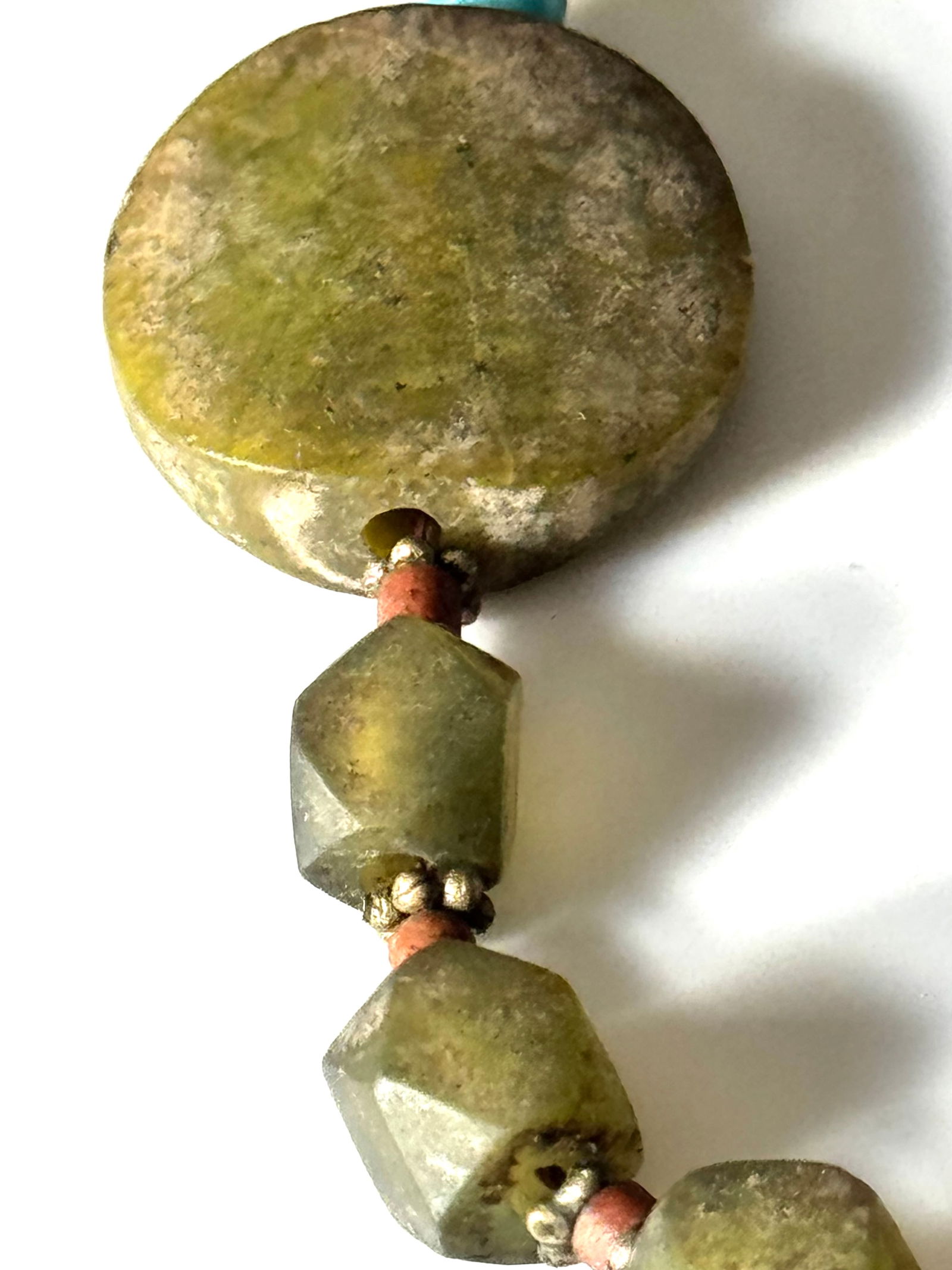 Vintage Afghanistan Jade and Nefrit Beaded Necklaces - 14