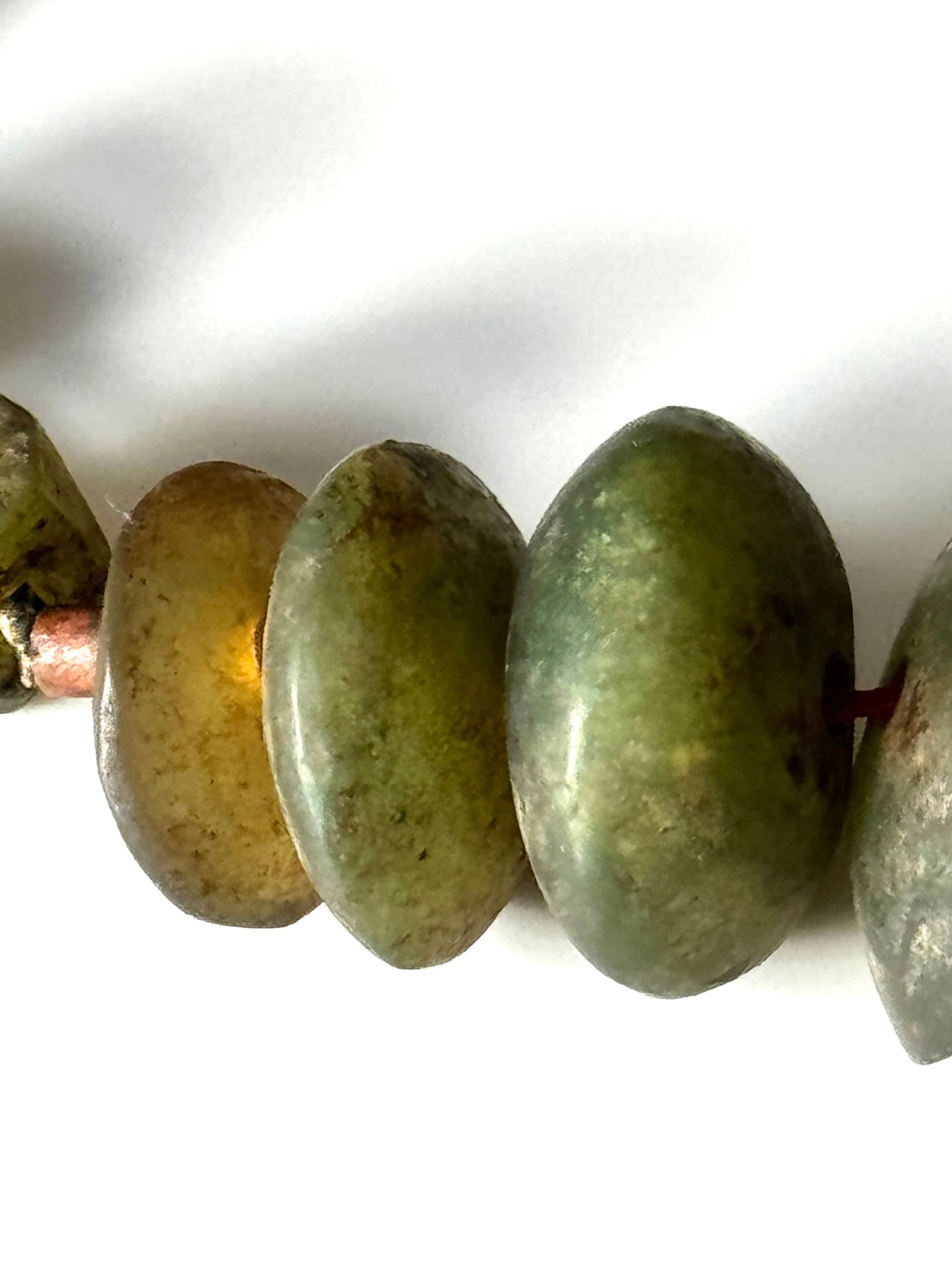 Vintage Afghanistan Jade and Nefrit Beaded Necklaces - 15