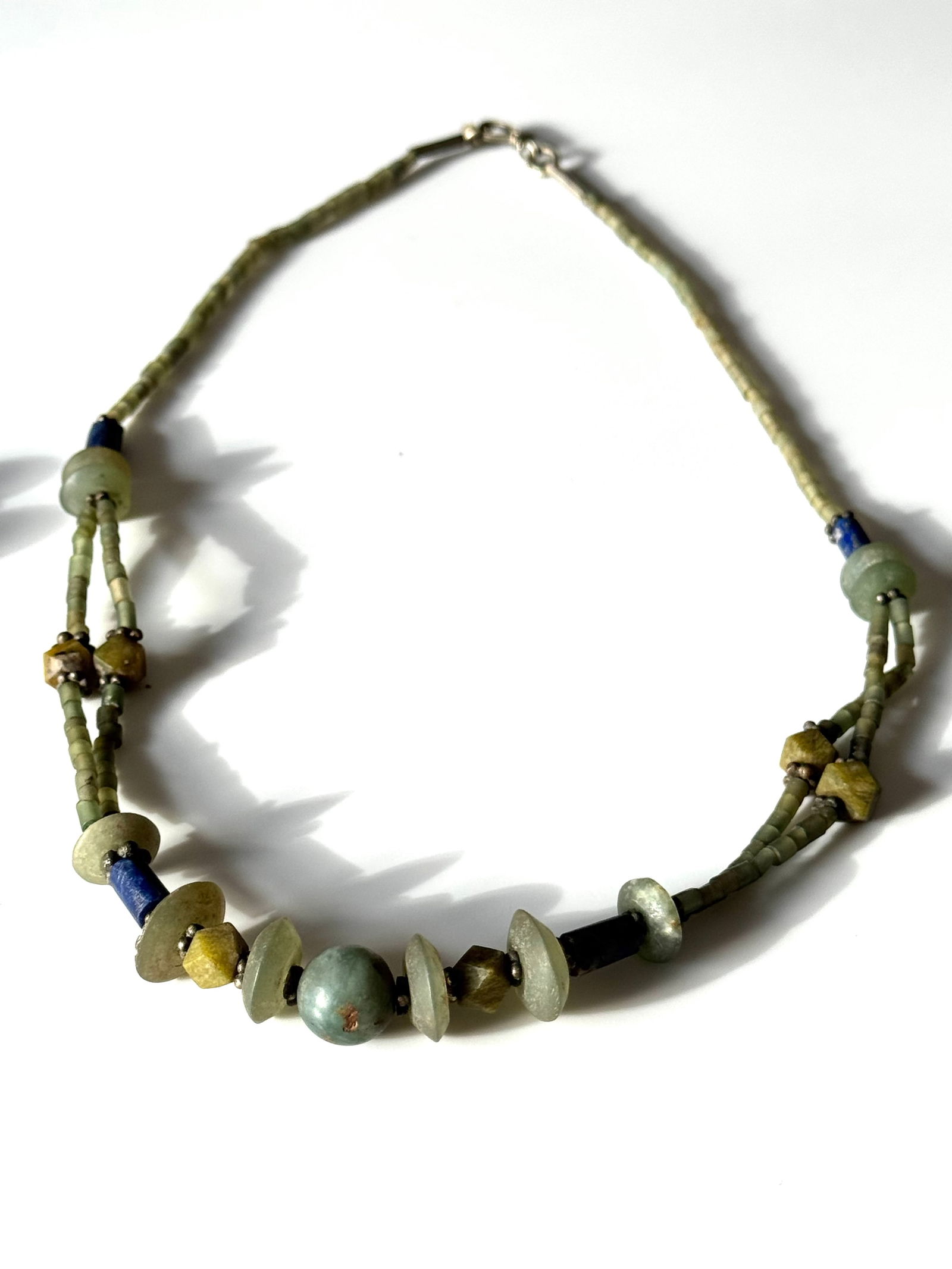 Vintage Afghanistan Jade and Nefrit Beaded Necklaces - 3