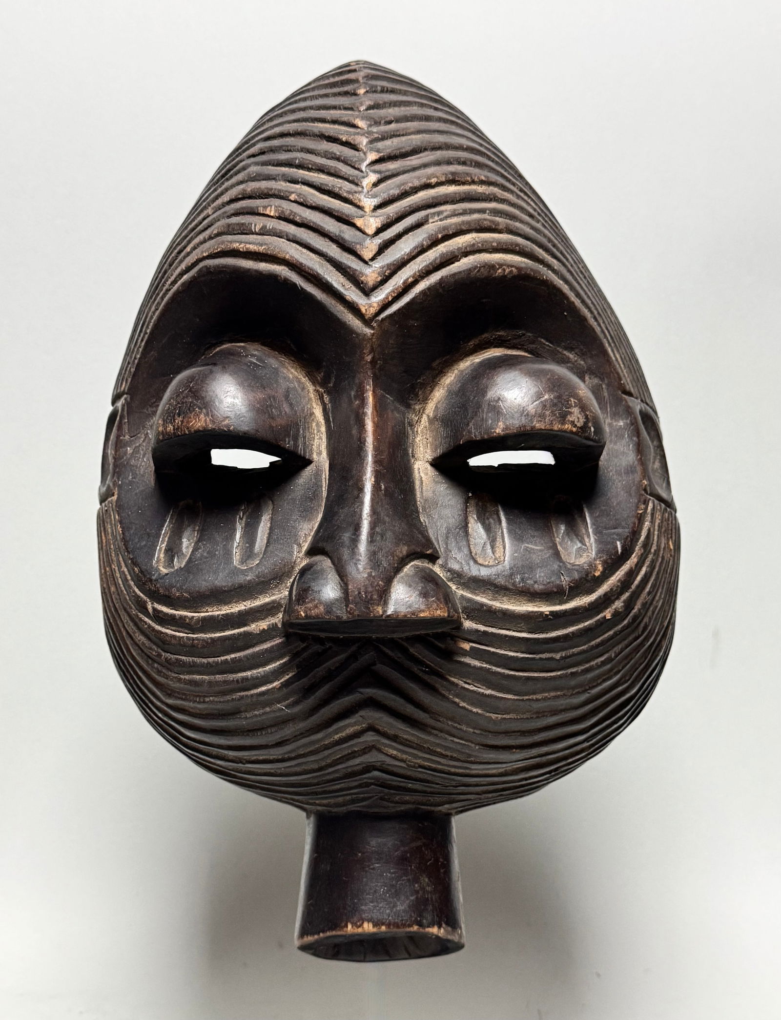 Congolese, Luba mask: Title: Congolese, Luba mask Description: This striking mask by an unidentified artist of the Luba people of the Democratic Republic of the Congo. Dim: 38 x 25 x 15 cm, 1045 gram. Stand not included.