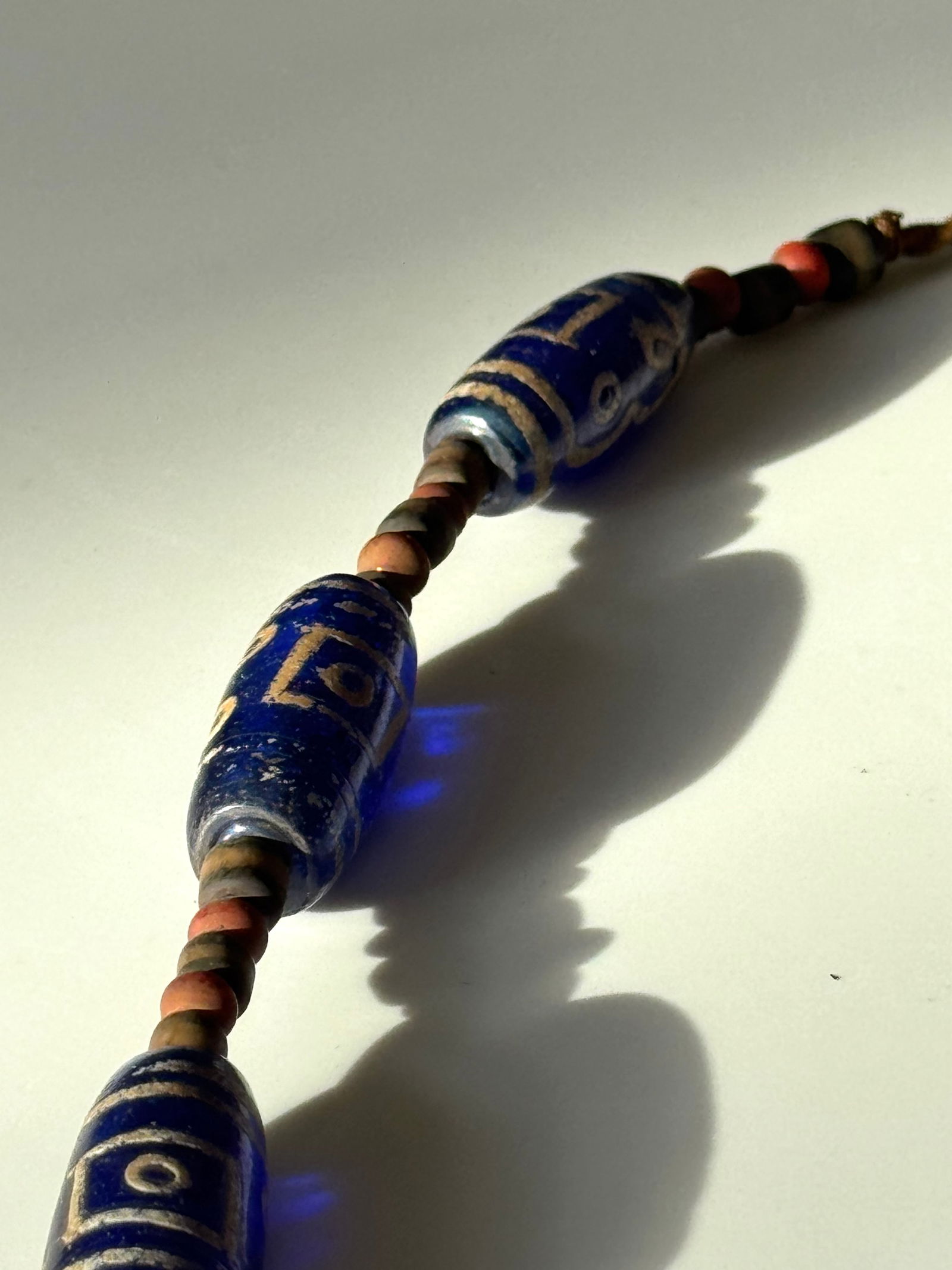 Necklace of Venetian style handmade glass beads from Java Indonesia - 13