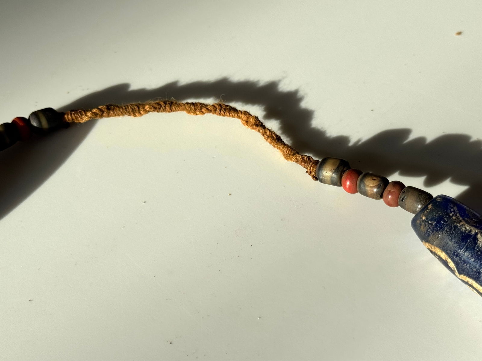 Necklace of Venetian style handmade glass beads from Java Indonesia - 8