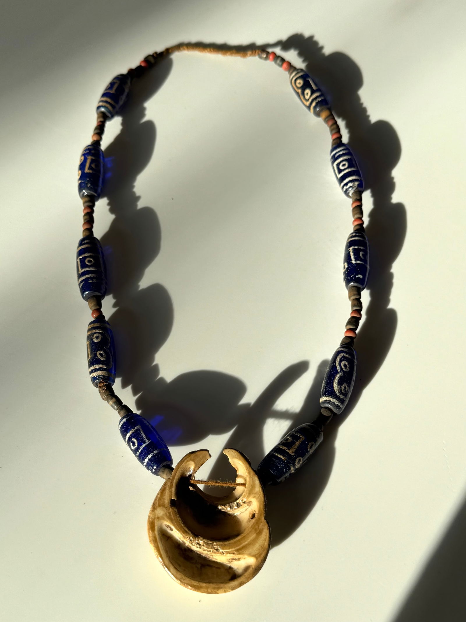 Necklace of Venetian style handmade glass beads from Java Indonesia - 9