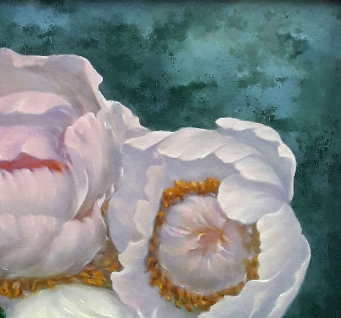 Oil painting Roses and peonies Vasily Korkishko - 6