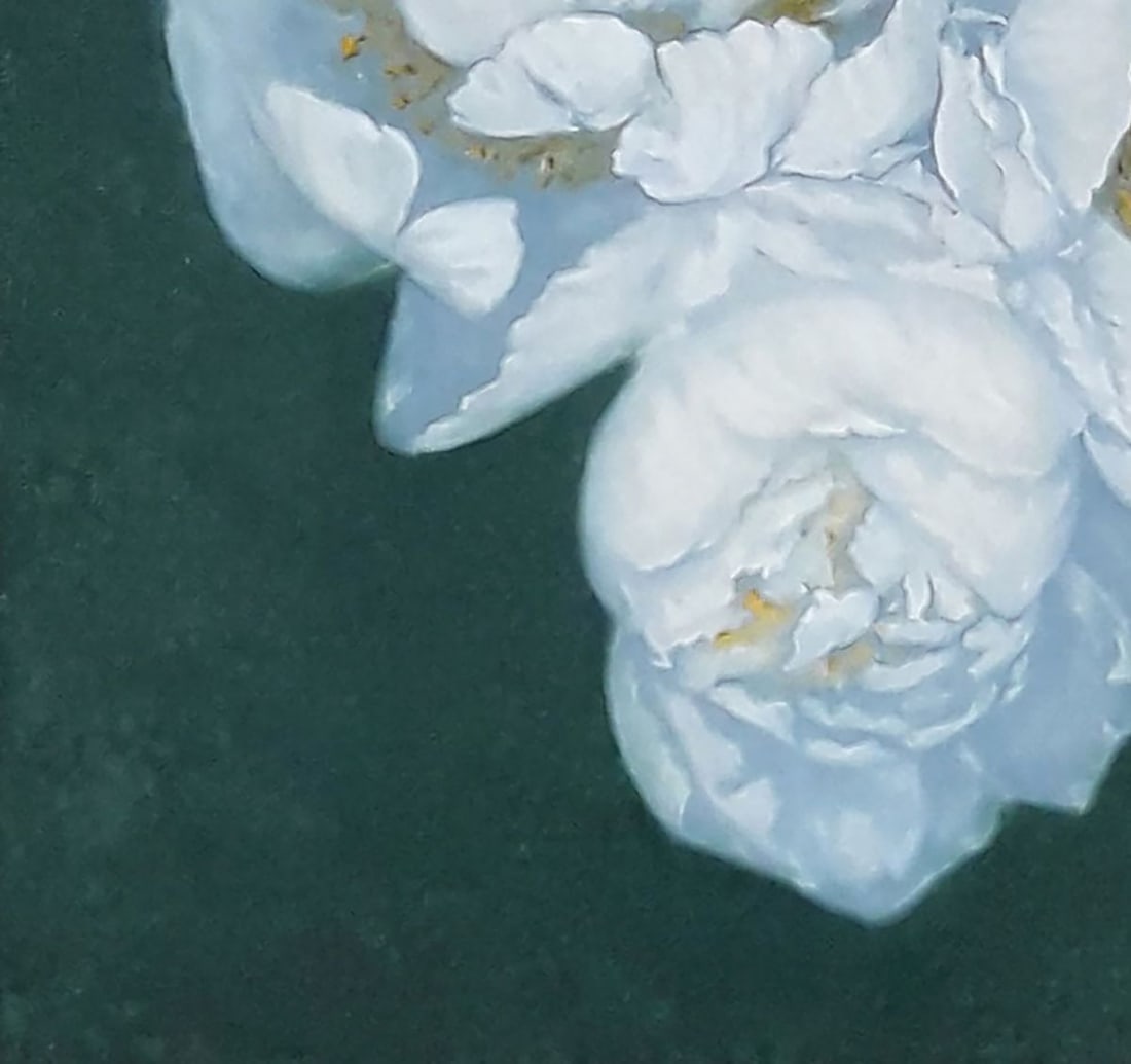 Oil painting White delicate flowers Vasily Korkishko - 3