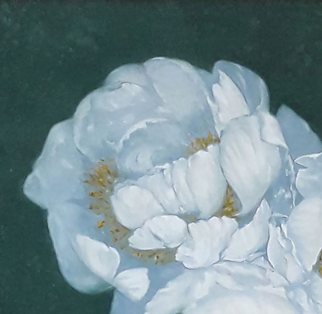 Oil painting White delicate flowers Vasily Korkishko - 5