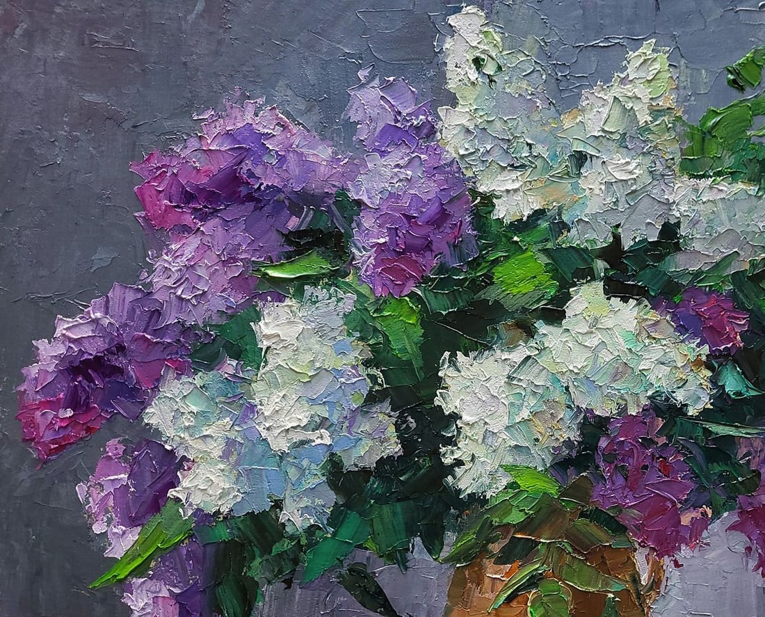 Oil painting Lilac in a jug Boris Serdyuk - 4