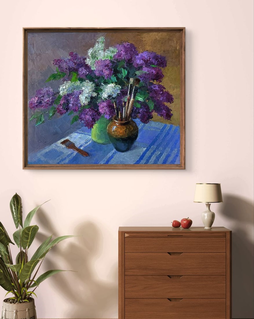 Oil painting Still life with lilac Boris Serdyuk - 2