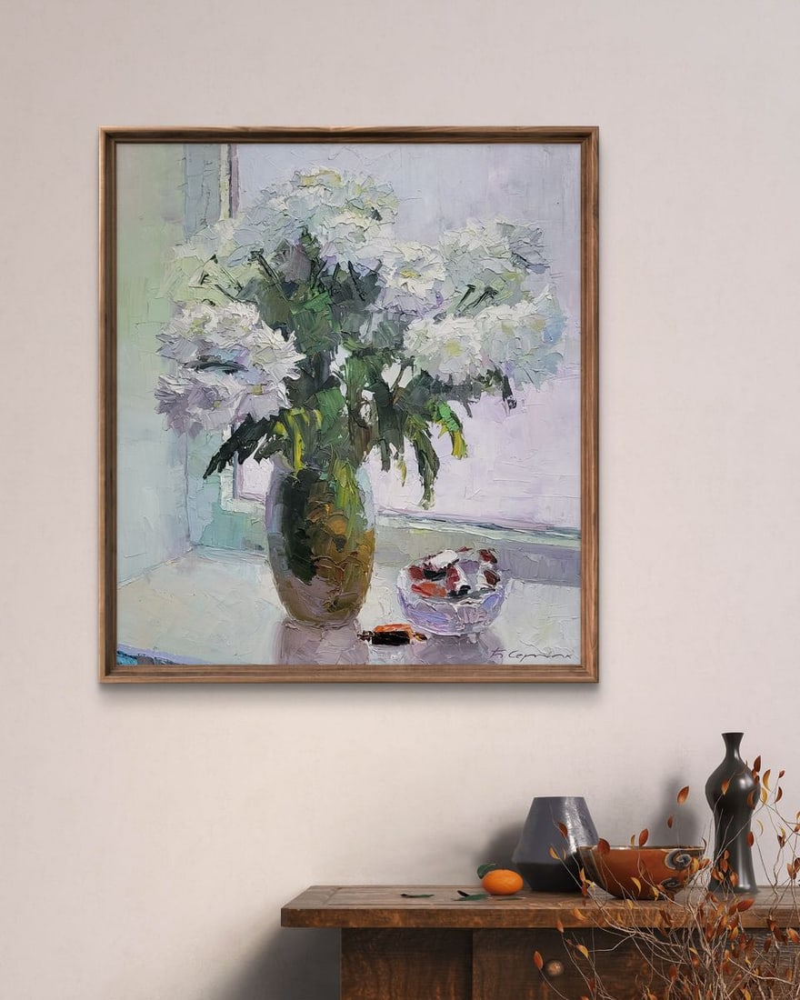 Oil painting Flowers on the window Boris Serdyuk - 2