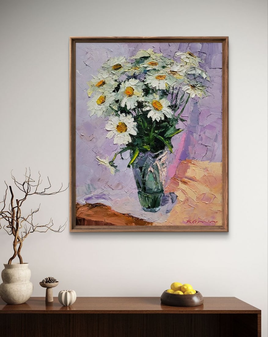 Оil painting Bouquet of daisies Boris Serdyuk - 2