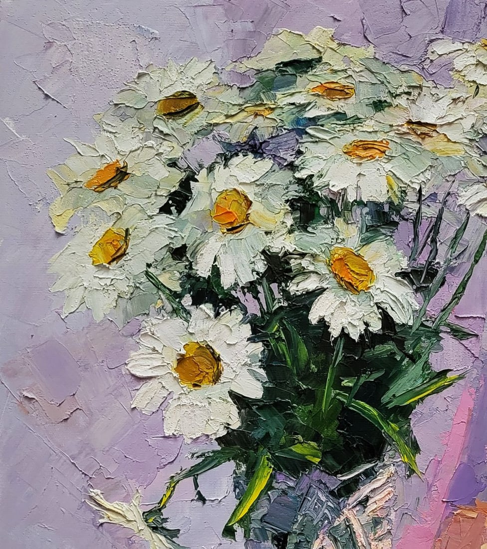 Оil painting Bouquet of daisies Boris Serdyuk - 4