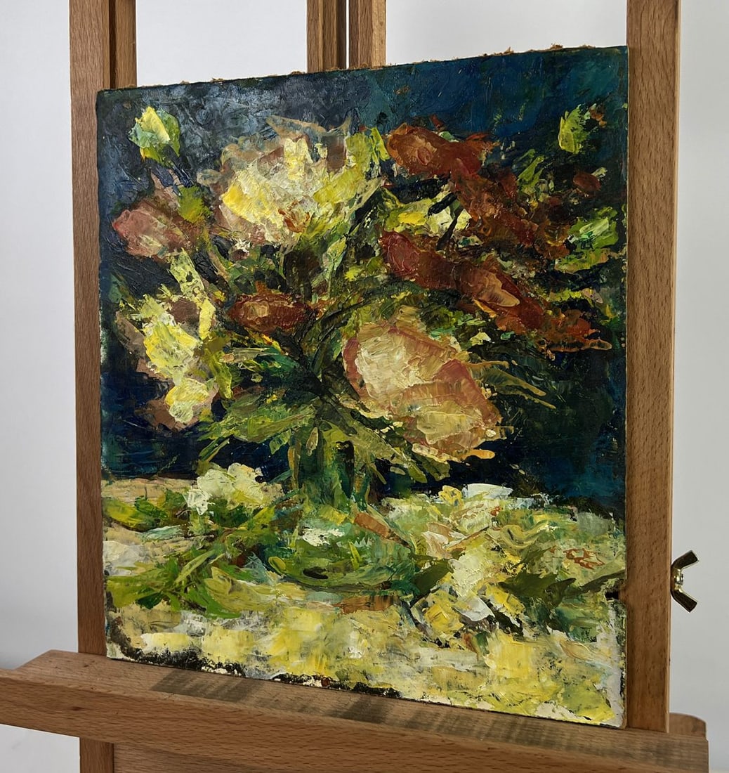 Oil painting A bouquet of flowers on the table Vadim Aksenov - 3