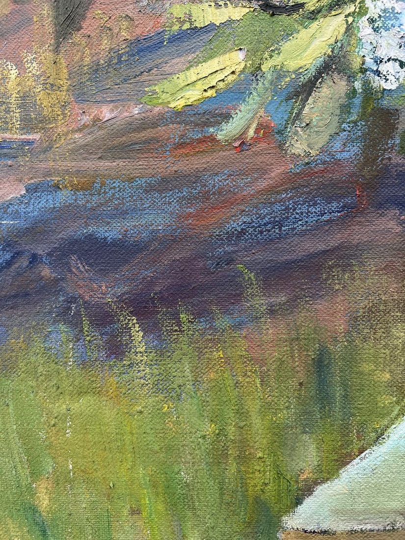 Oil painting Lilac in the yard V. Mishurovsky - 2