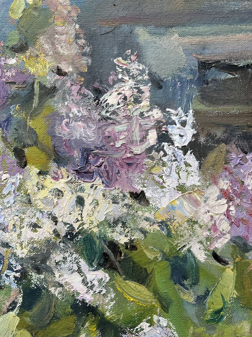Oil painting Lilac in the yard V. Mishurovsky - 9