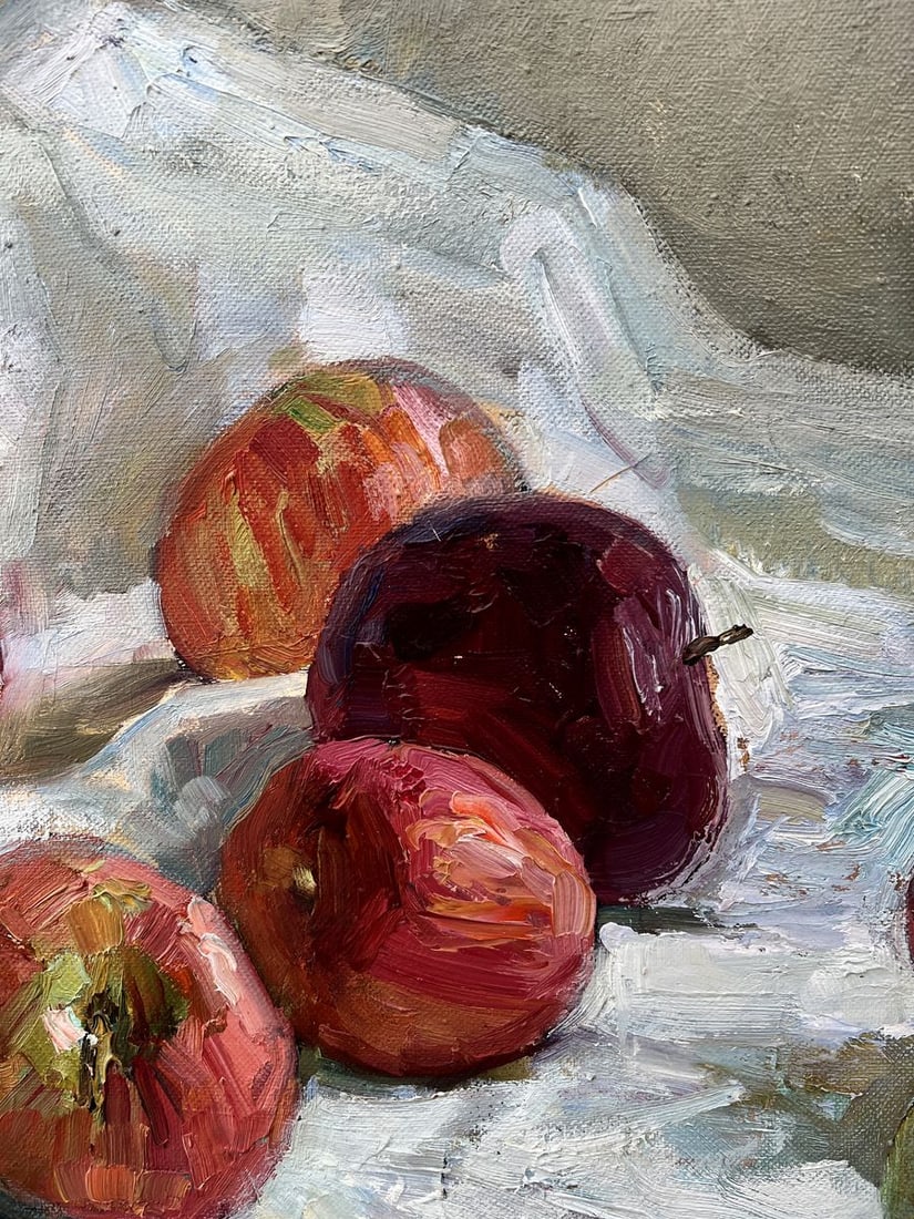 Oil painting Still life with apples V. Mishurovsky - 4
