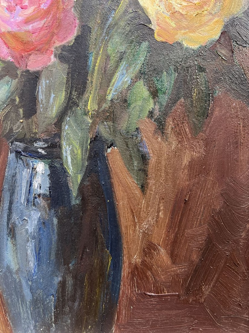 Oil painting Red and yellow roses V. Mishurovsky - 3