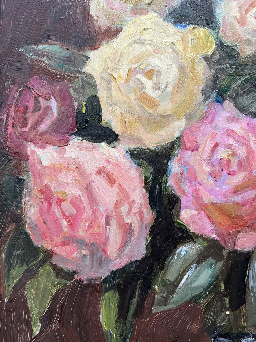 Oil painting Red and yellow roses V. Mishurovsky - 5