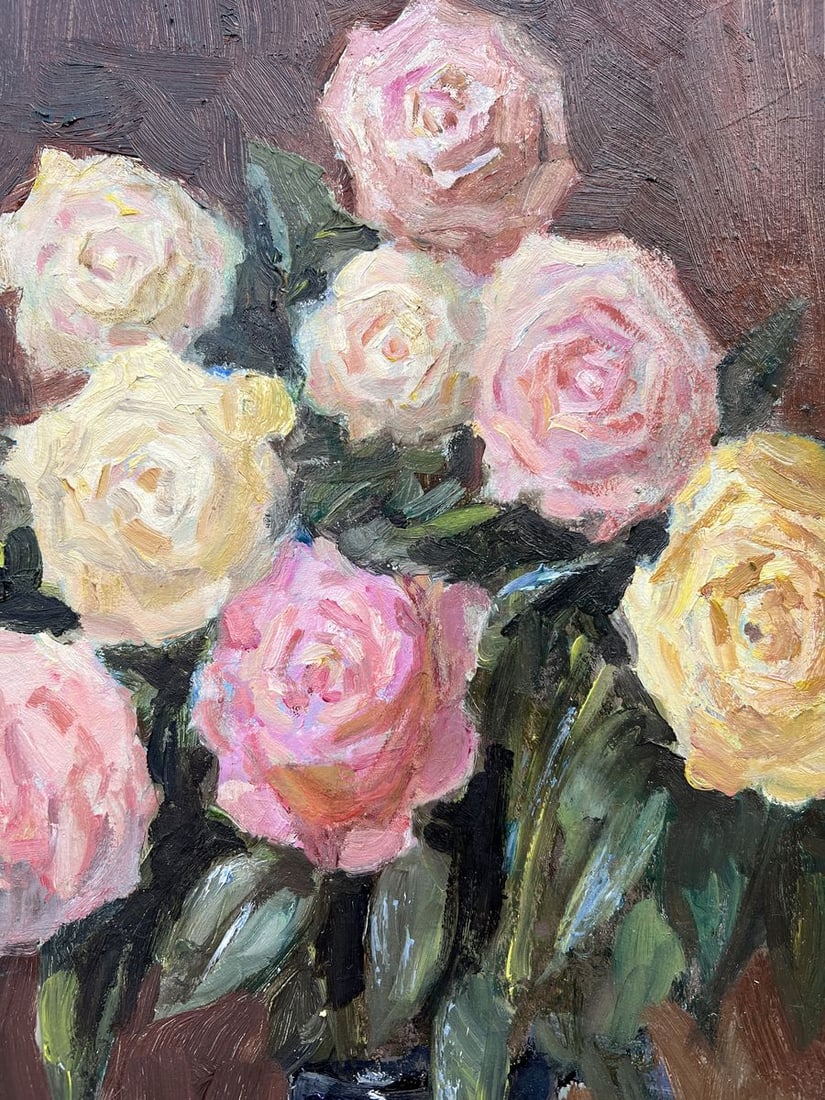 Oil painting Red and yellow roses V. Mishurovsky - 7