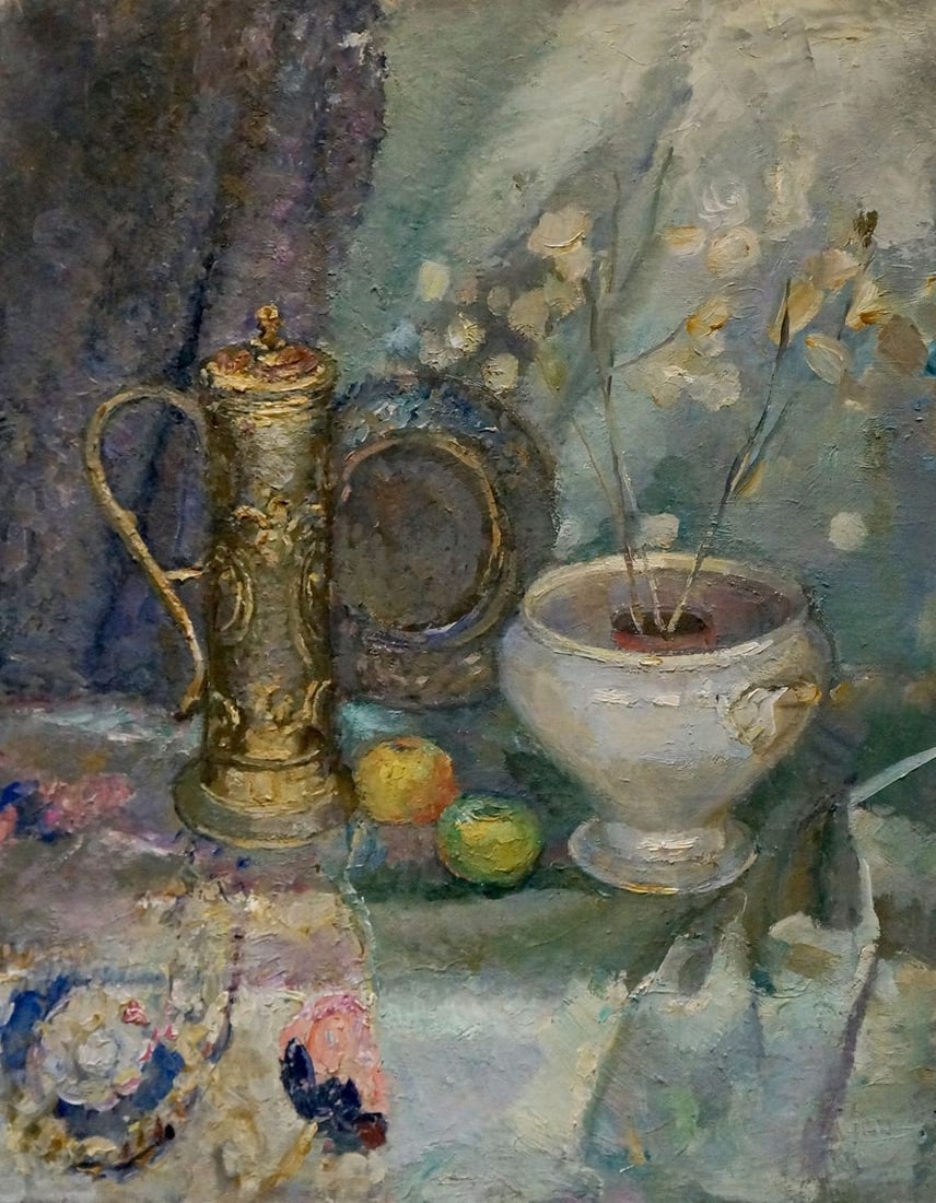 Oil painting Still life Titarenko Maria Anatolyevna: Title: Oil painting Still life Titarenko Maria Anatolyevna Description: №Verns 1218 *** ABOUT THIS PAINTING *** TITLE: "Still life" ARTISTS: Titarenko Maria Anatolyevna SIZE: 76x60