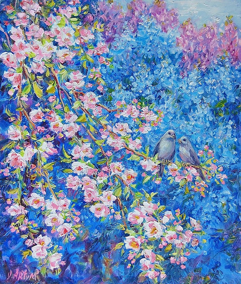 Oil painting Melodies of spring Kotmin Olga: Title: Oil painting Melodies of spring Kotmin Olga Description: №Kotmin 80 *** ABOUT THIS PAINTING *** TITLE: "Melodies of spring" ARTISTS: Kotmin Olga SIZE: 60x50 cm/'23.62x19.68 inches' MEDIUM