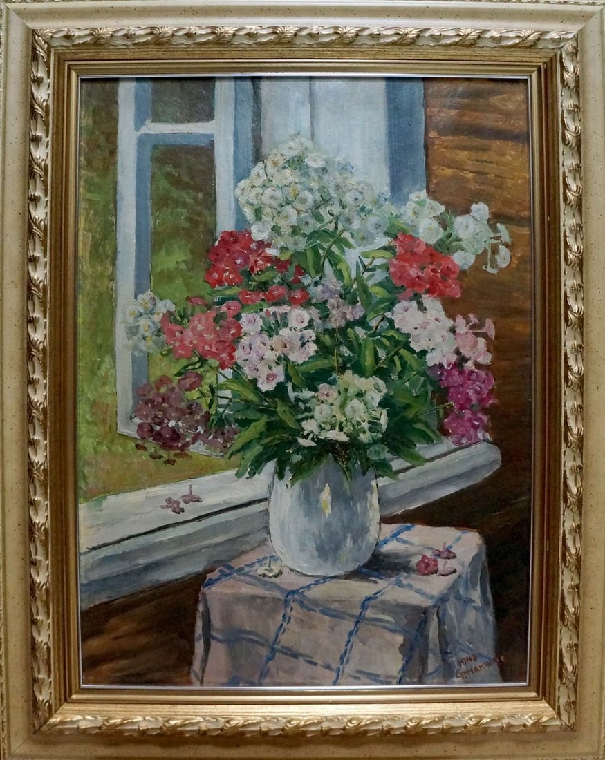 Oil painting Flowers F. Manjos (1 of 8)