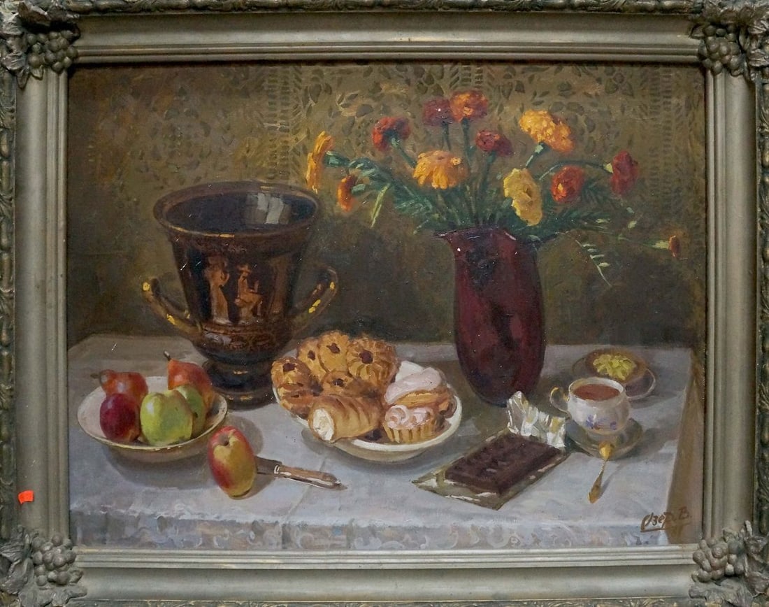 Oil painting Food on the table Ozernikov Vladimir Borisovich: Title: Oil painting Food on the table Ozernikov Vladimir Borisovich Description: №Vern 1600 *** ABOUT THIS PAINTING *** TITLE: "Food on the table" ARTISTS: Ozernikov Vladimir Borisovich SIZE: 60