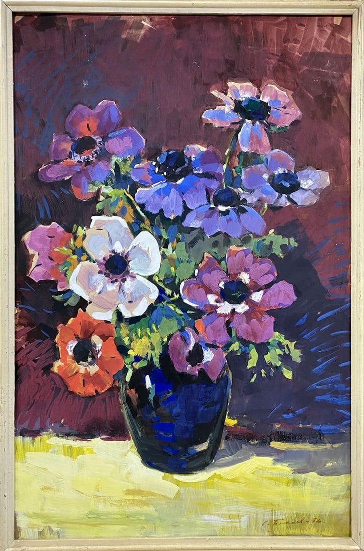 Oil painting Flowers Bakaev Sergey Ivanovich: Title: Oil painting Flowers Bakaev Sergey Ivanovich Description: №Vern 1673 *** ABOUT THIS PAINTING *** TITLE: "Flowers" ARTISTS: Bakaev Sergey Ivanovich SIZE: 50x77 cm/'19.68x30.31 inches' MEDI