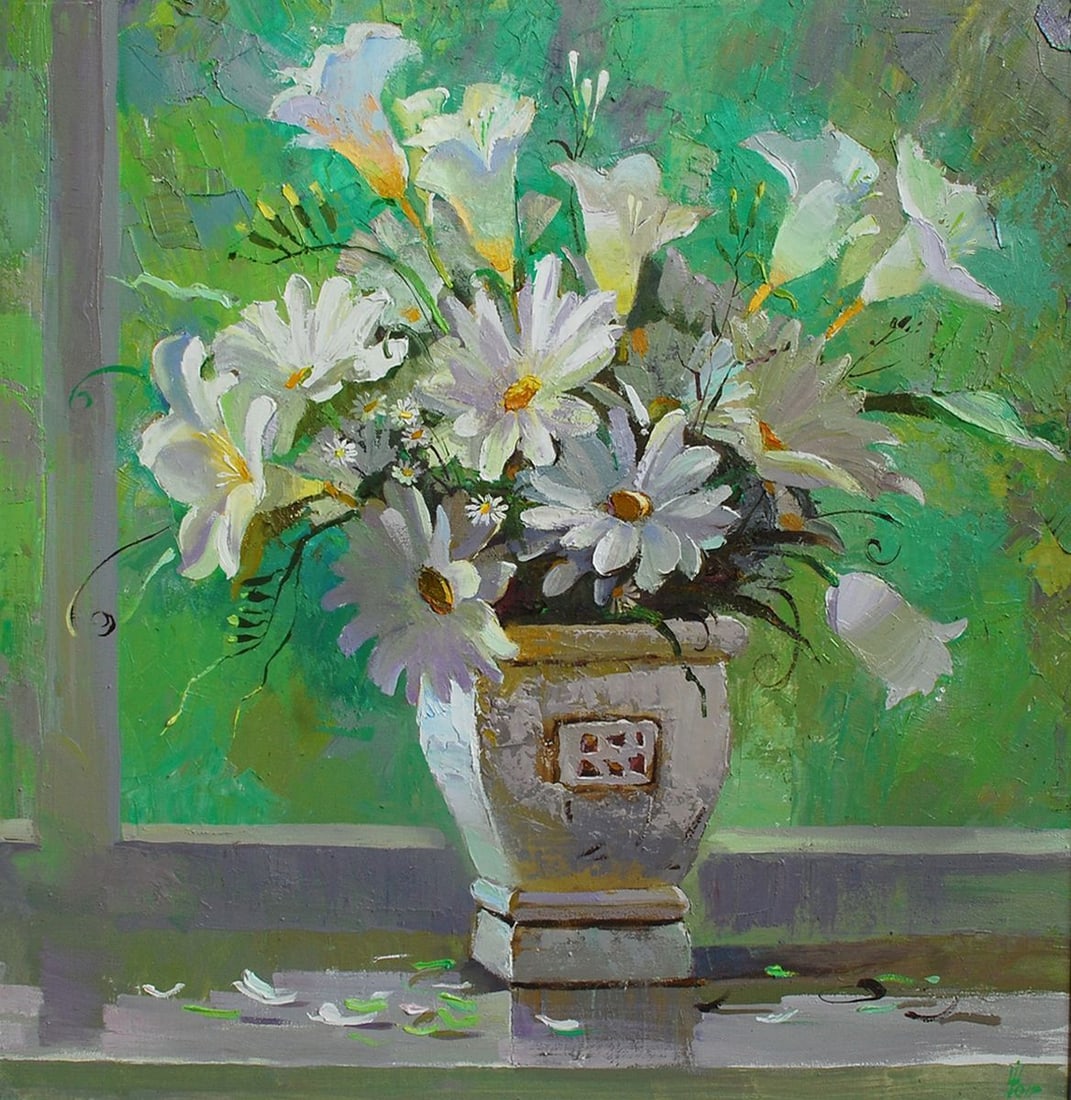 Oil painting Daisies Egor Ktpatunov (1 of 6)