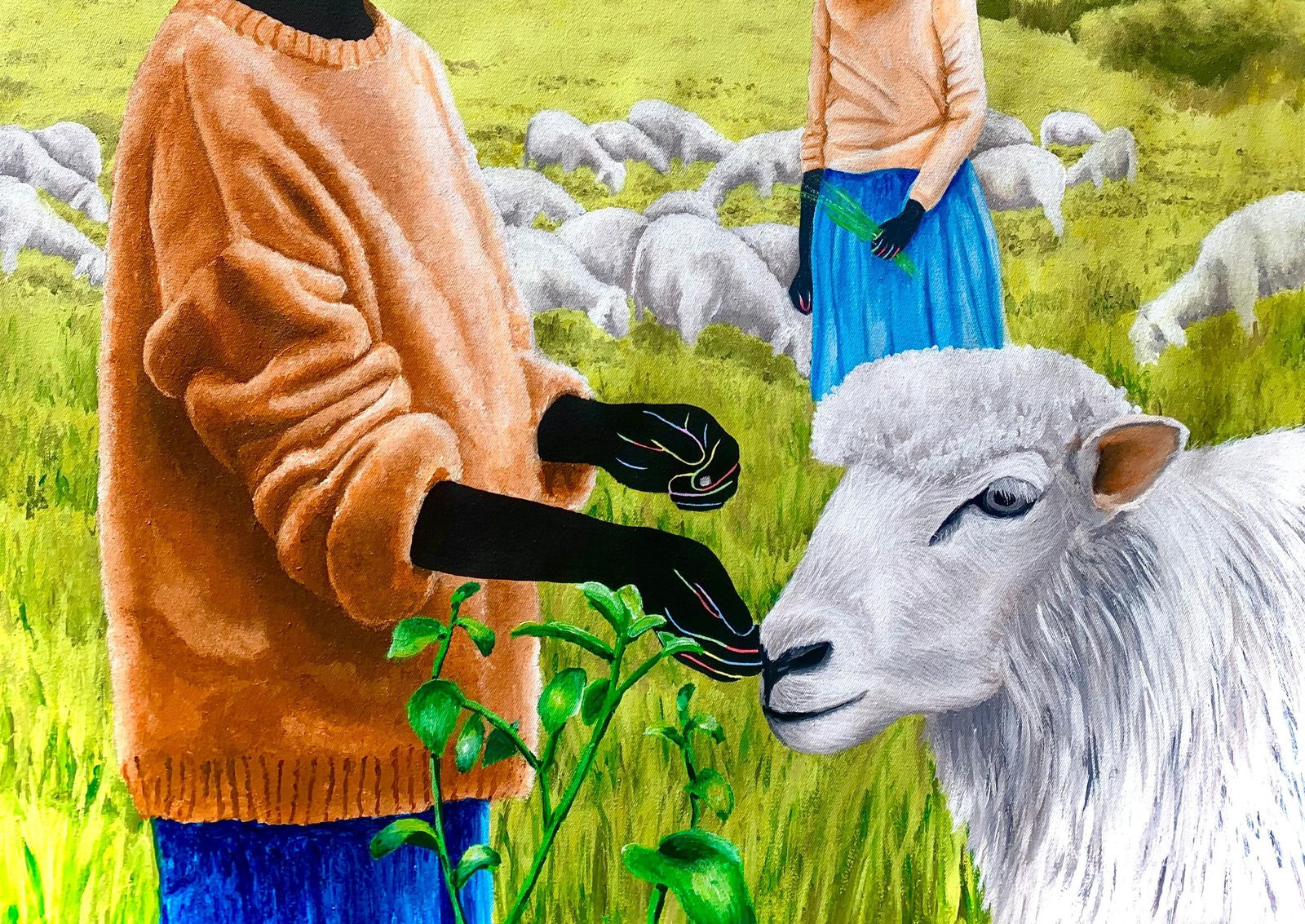 Esther Oyeyemi, My Beloved Business -21st Century, Contemporary, Figurative, Animal, Herds Women, - 2