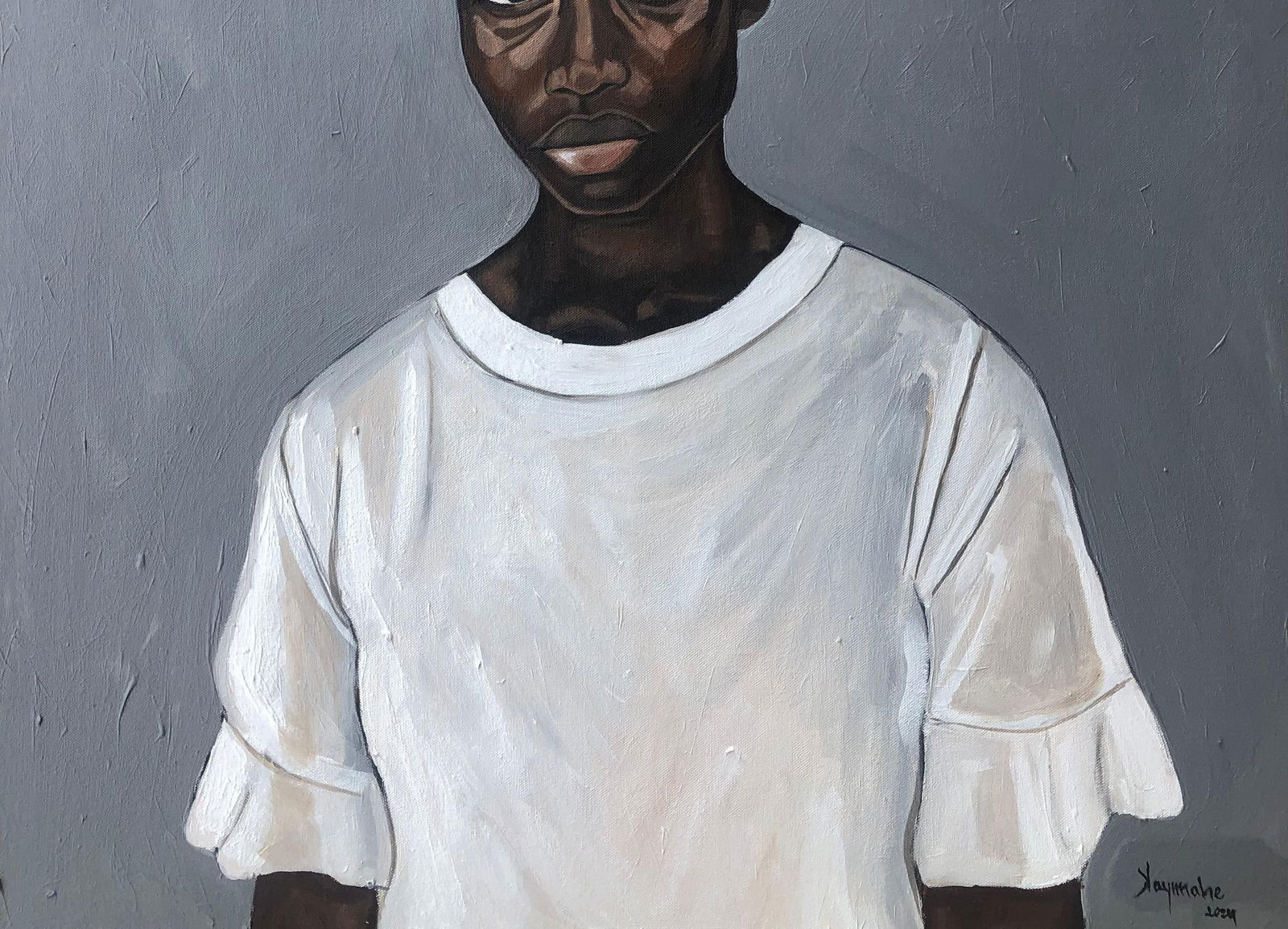 Kayimahe Ishmael Zed, Untitled 4 - 21st Century Contemporary, Expressionist Portrait, African Woman, - 10