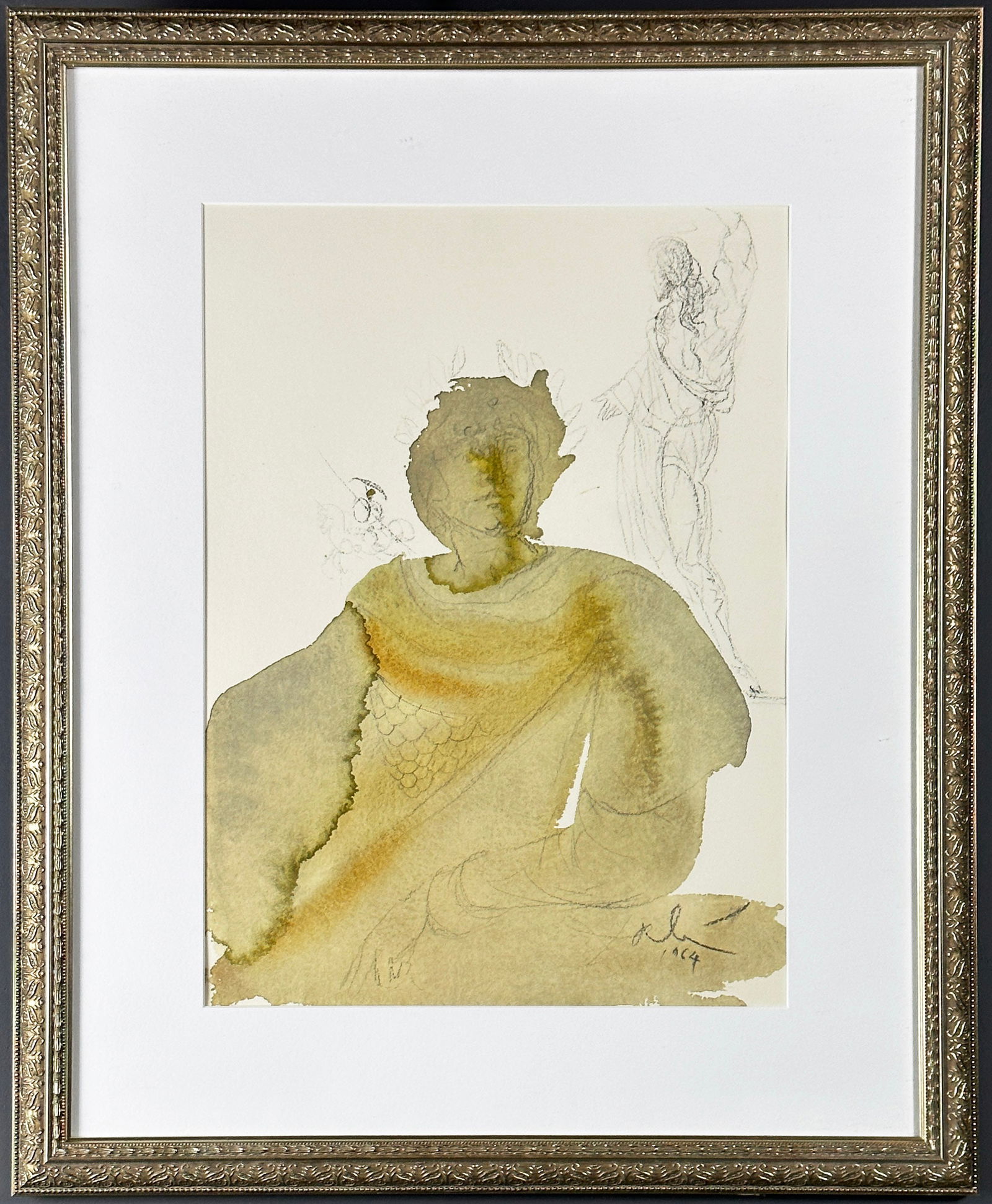 DALI Biblia Sacra Licet tributum dare Caesari: Title:DALI Biblia Sacra Licet tributum dare CaesariDate/Period:1967Materials:Lithograph from original gouache on paperSize:19” x 13 3/4” lithograph only, plus framingDescription:Salvador