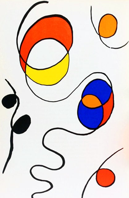 Calder Original Lithograph DM56173 Derriere le Miroir 1968: Title: Calder Original Lithograph DM56173 Derriere le Miroir 1968 Description: Artist: Alexander Calder Country: USA Title: Untitled ? DM56173 Medium: Original Lithograph Marks: Not signed not numbere