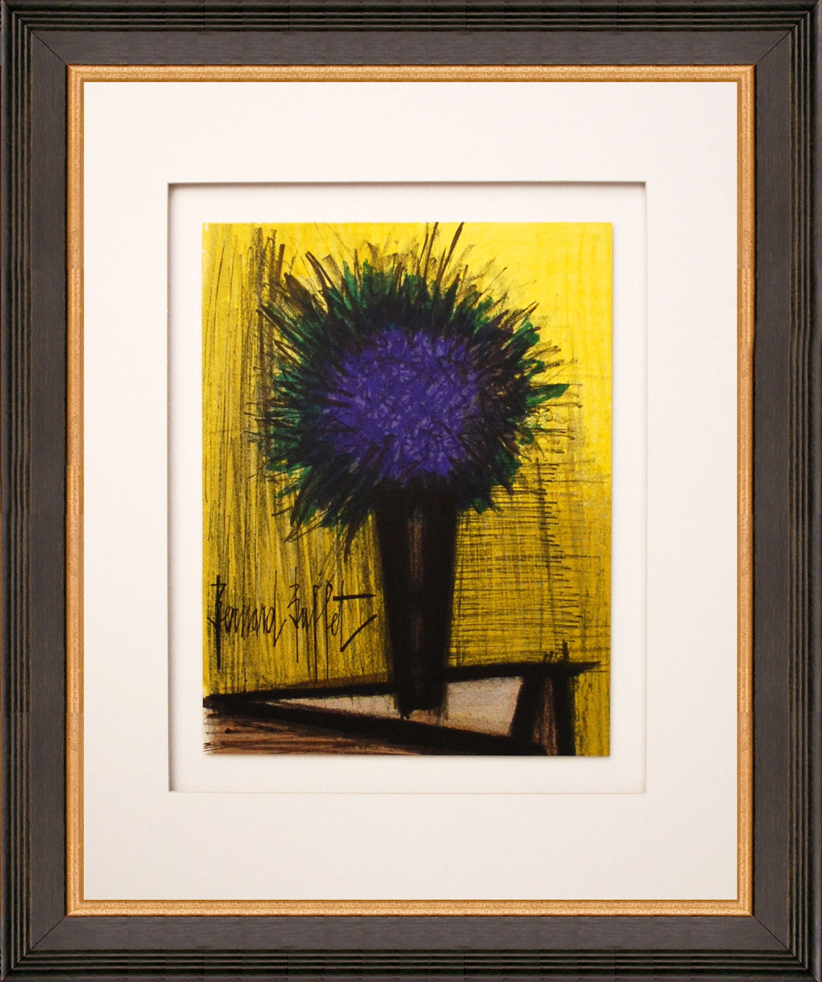 Bernard Buffet Original Lithograph Purple bouquet 1967 framed (1 of 1)