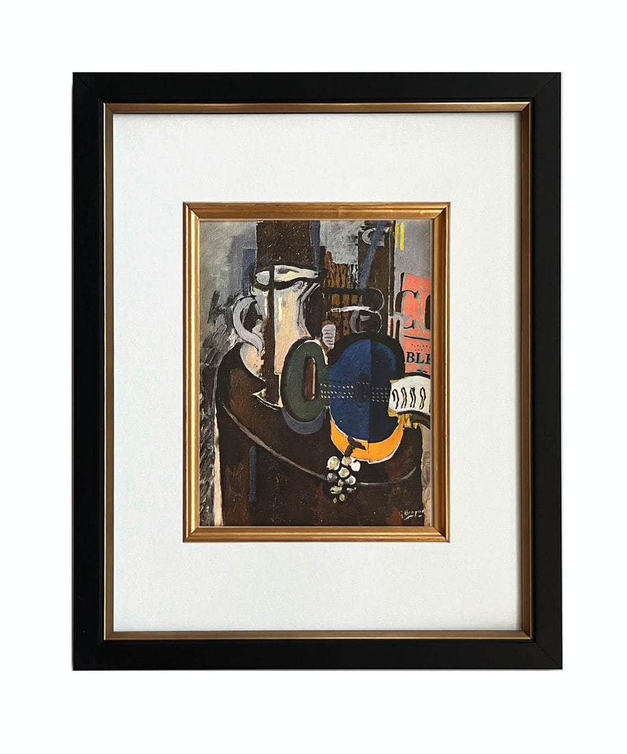 Braque 1946 La Guitare Bleue 9 framed (1 of 1)