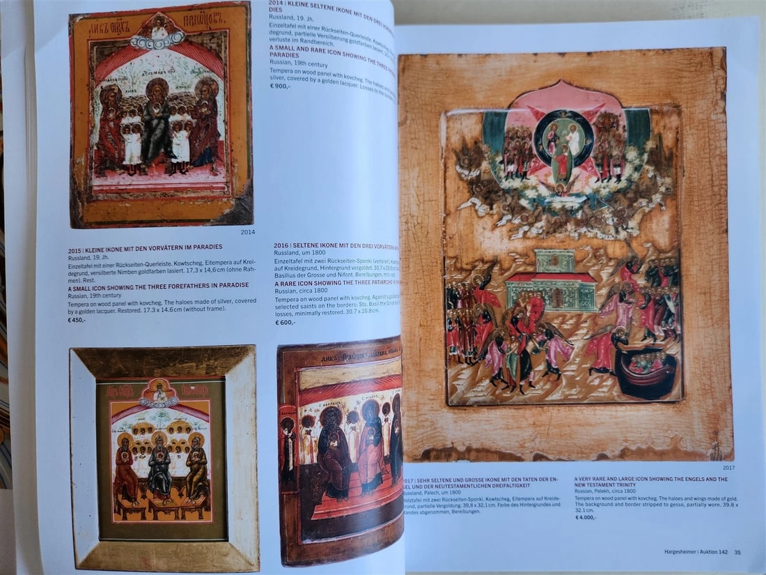 RUSSIAN & GREEK ORTHODOX ICONS & ART LOT of 6 2024-2025 GERMAN AUCTION CATALOGS - 6