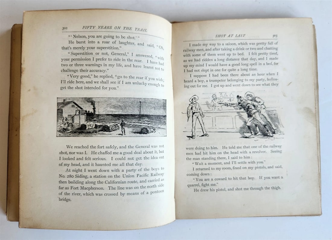 1889 FIFTY YEARS ON THE TRAIL Story of Western Life O'REILLY antique AMERICANA - 10