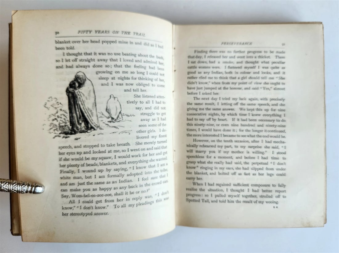 1889 FIFTY YEARS ON THE TRAIL Story of Western Life O'REILLY antique AMERICANA - 5