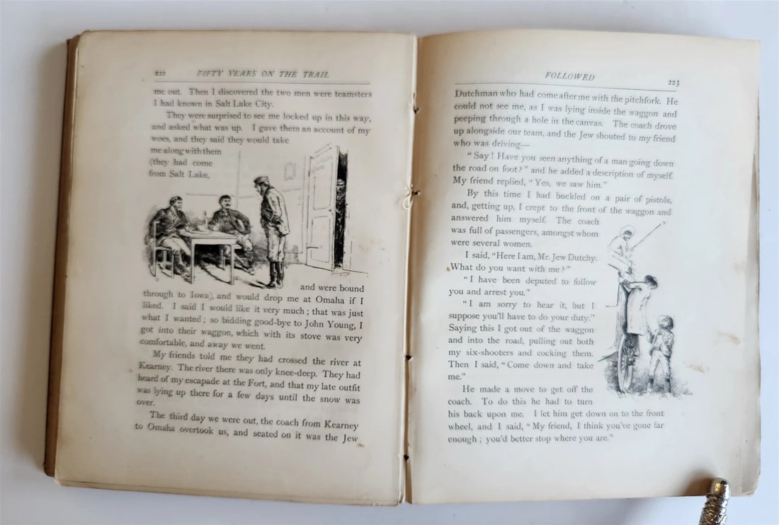 1889 FIFTY YEARS ON THE TRAIL Story of Western Life O'REILLY antique AMERICANA - 7