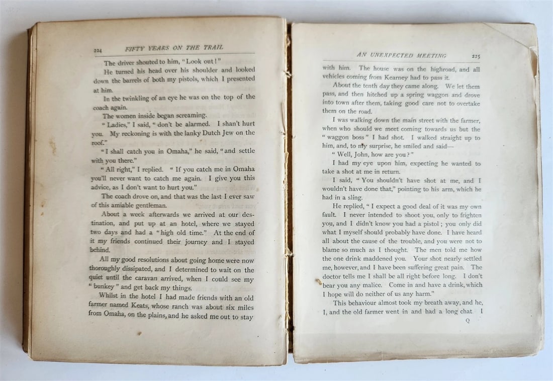 1889 FIFTY YEARS ON THE TRAIL Story of Western Life O'REILLY antique AMERICANA - 8