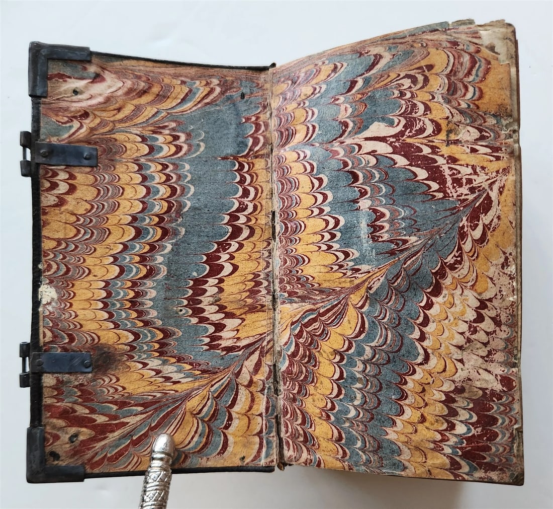 1681 BIBLE in ENGLISH antique OLD & NEW TESTAMENT BINDING w/METAL CORNER PIECES - 14