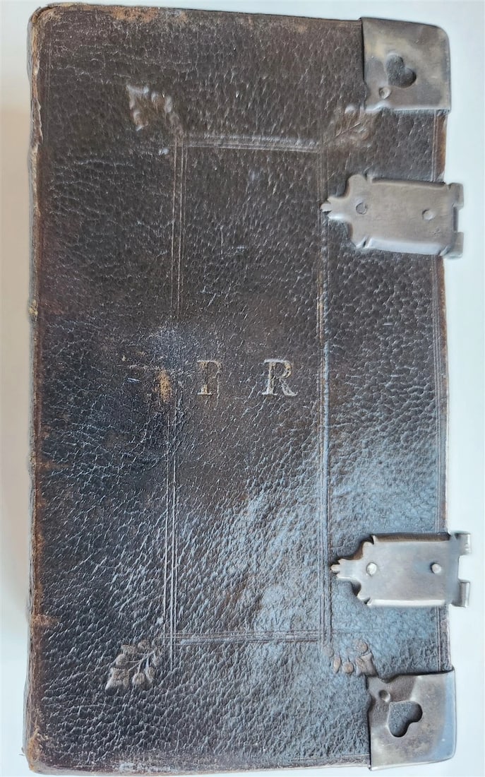 1681 BIBLE in ENGLISH antique OLD & NEW TESTAMENT BINDING w/METAL CORNER PIECES - 9