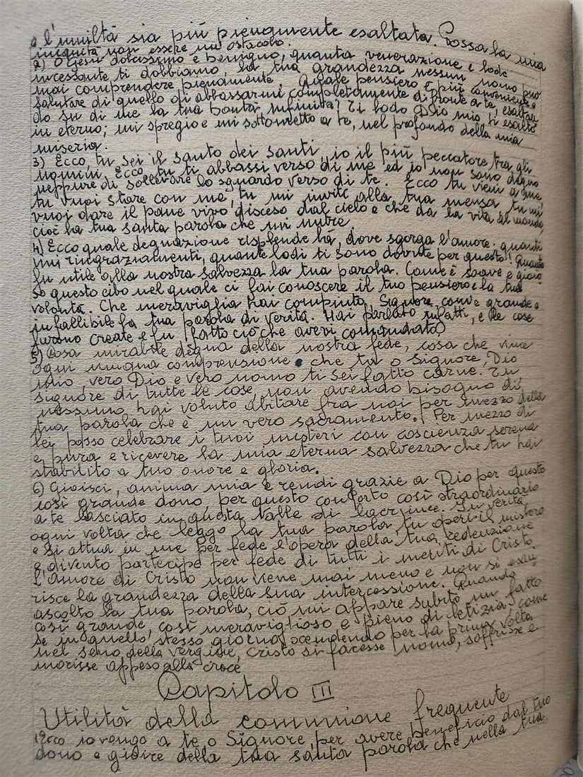 MANUSCRIPT in ITALIAN IMITATIO CHRISTI VELLUM BOUND - 16