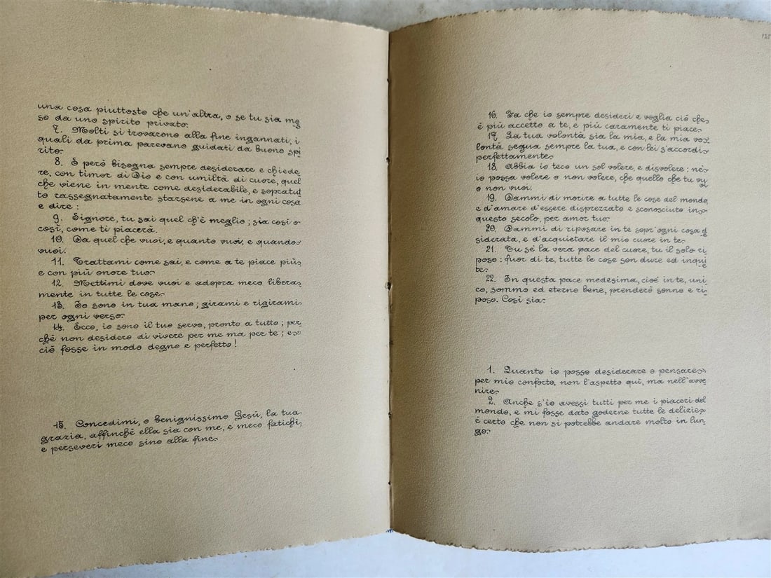 MANUSCRIPT in ITALIAN IMITATIO CHRISTI VELLUM BOUND - 7