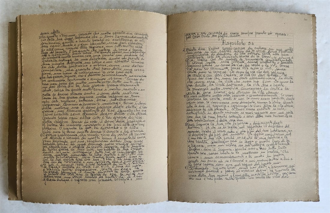 MANUSCRIPT in ITALIAN IMITATIO CHRISTI VELLUM BOUND - 9