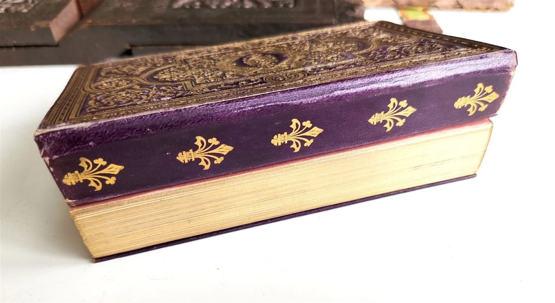 1900 OTTOMAN KORAN antique QURAN Turkish w/ WOODEN STAND & GILT SLIP CASE - 20