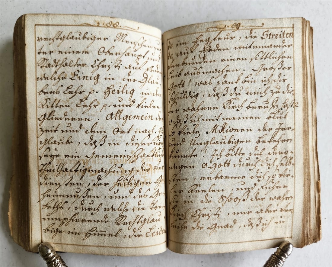 18th century GERMAN antique MANUSCRIPT ILLUSTRATED - 10