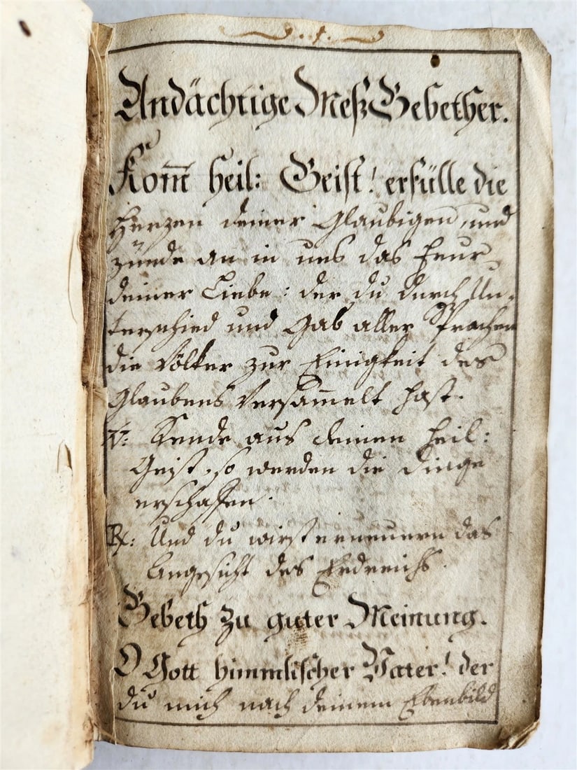 18th century GERMAN antique MANUSCRIPT ILLUSTRATED - 4