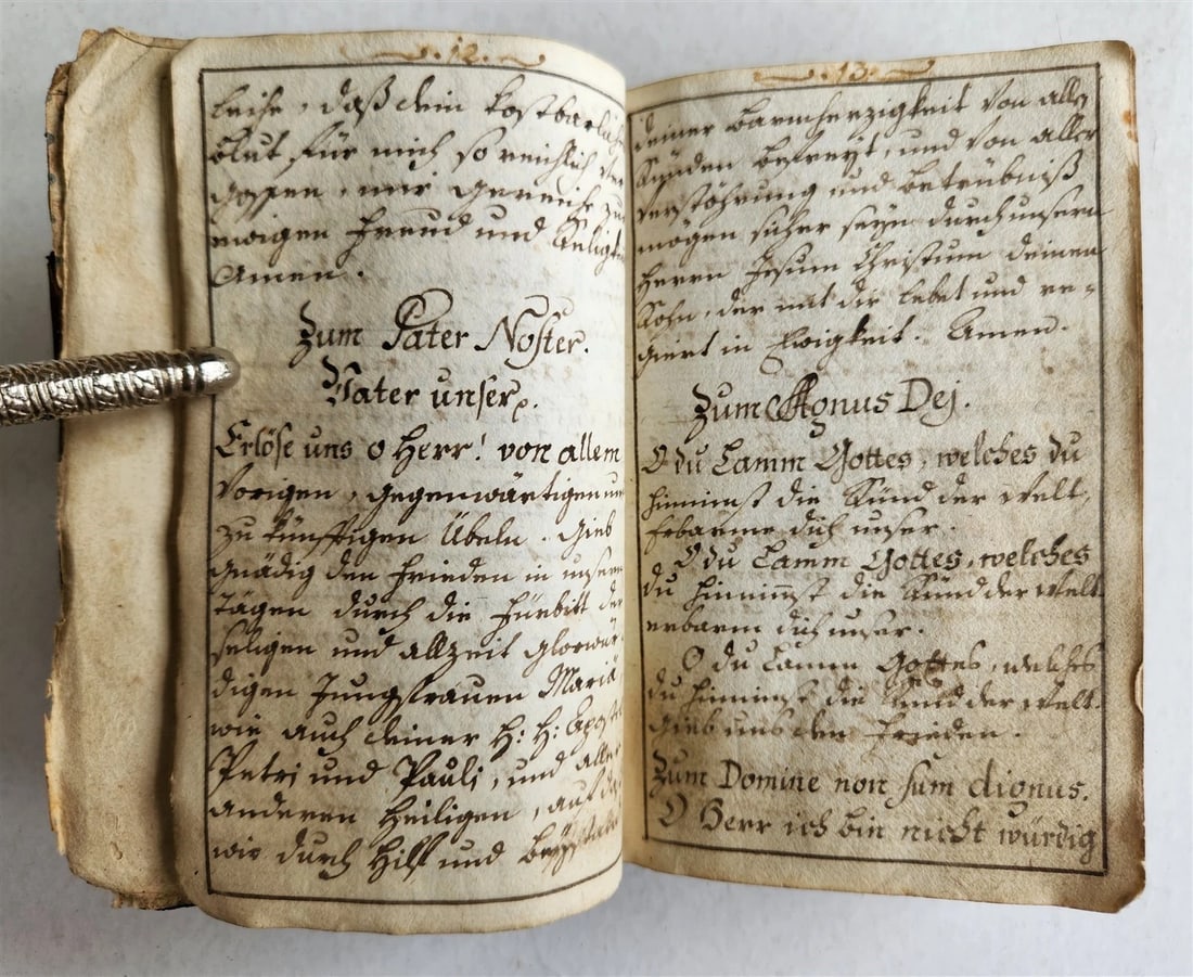 18th century GERMAN antique MANUSCRIPT ILLUSTRATED - 5