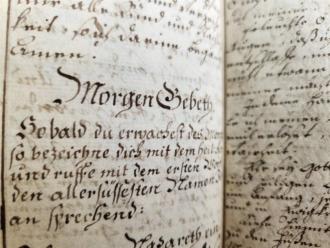 18th century GERMAN antique MANUSCRIPT ILLUSTRATED - 7